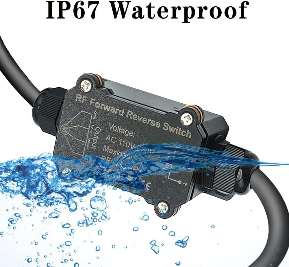 AC110V Forward and Reverse Remote Control Switch,Waterproof Wireless Switch w...