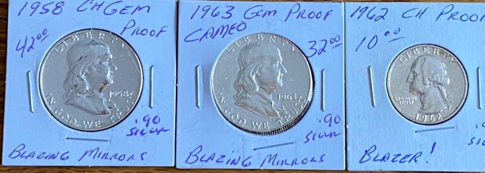 3 Silver Proof Coins