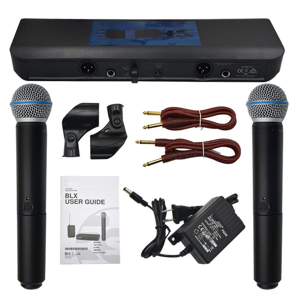 New BLX288/BETA58A Handheld Wireless Microphone System Come with 2 Microphone US
