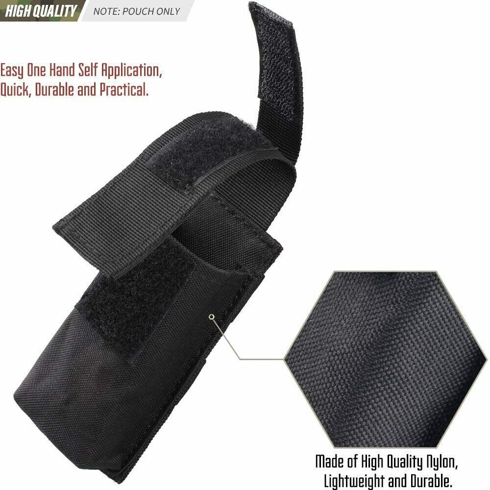 Tactical Molle Flashlight Holder Belt Holster Flashlight Pouch Torch Carry Case