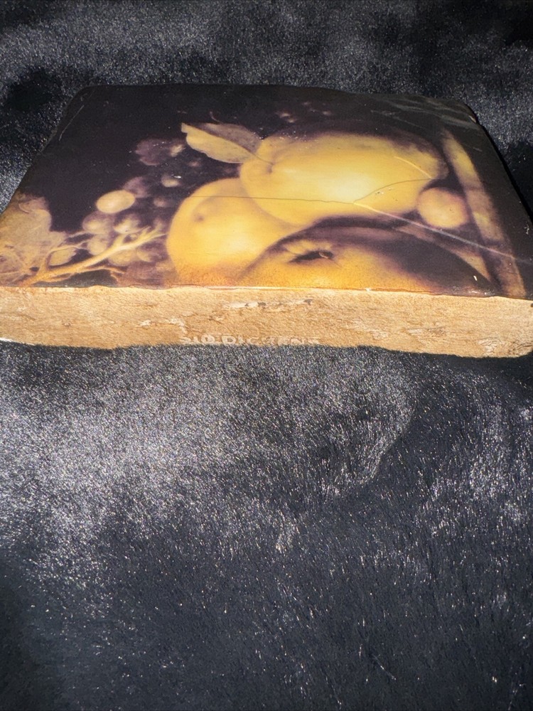 Sid Dickens T-227 Still Life Memory Tile Retired Fruit Pear Grapes FREE SHIP