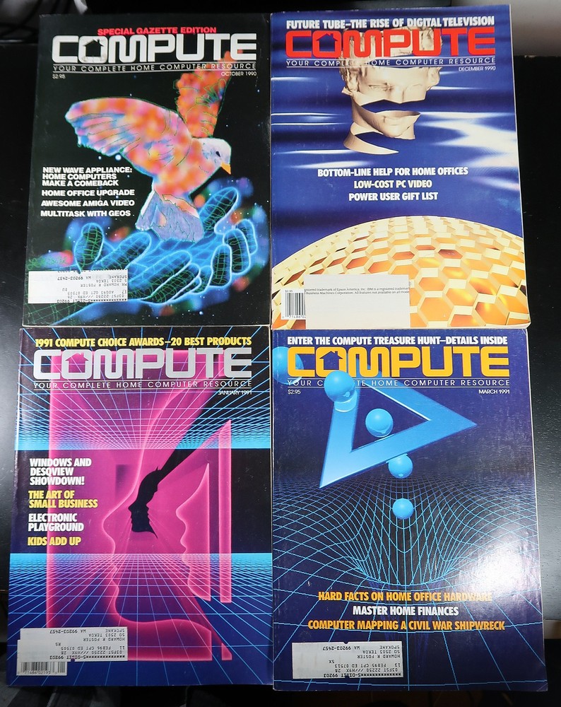 Compute Computer Magazine - 1990 & 1991 - NINE Issues LOT