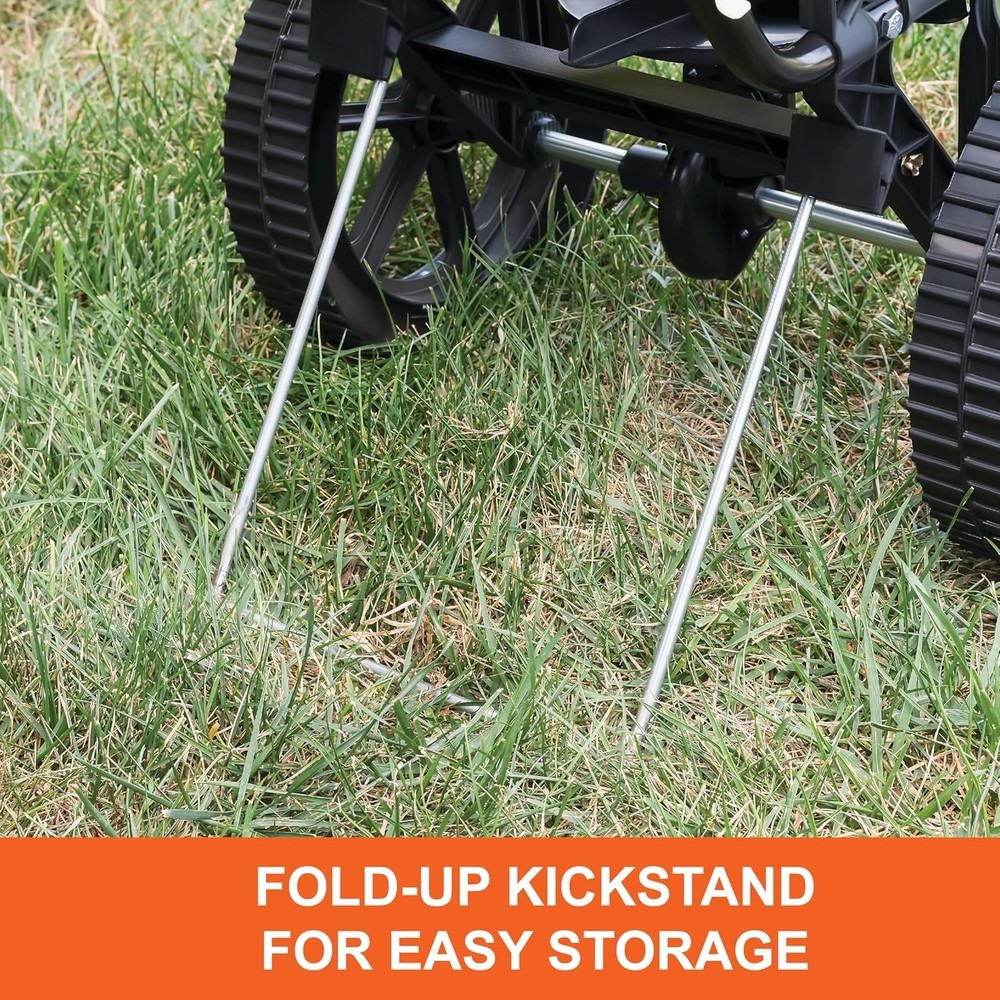 Efficient 50 lb Rust-Proof Broadcast Spreader for a Lush Lawn - Spring Ready!