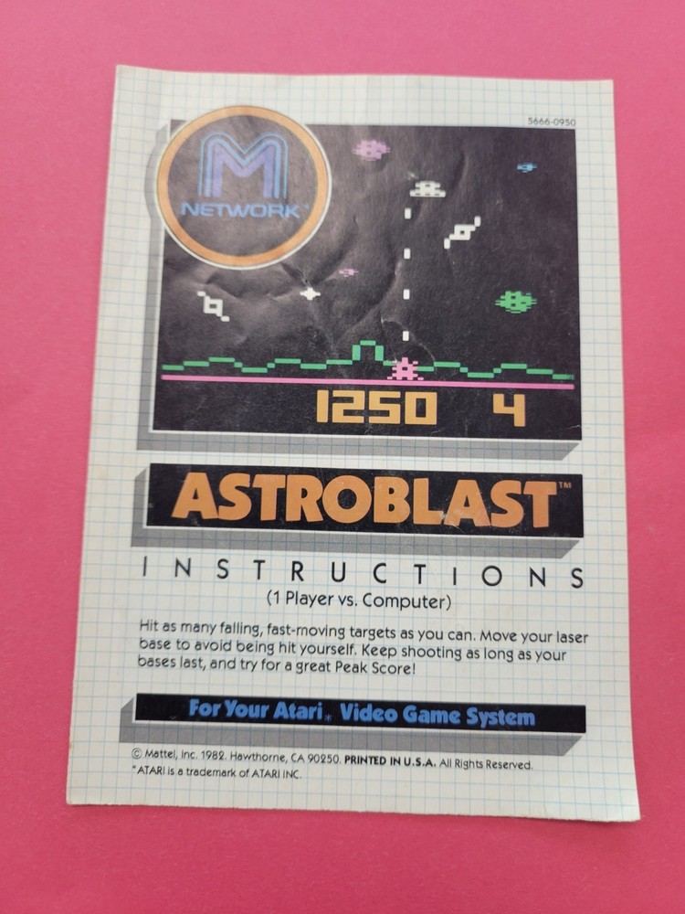 Atari Manual Astroblast