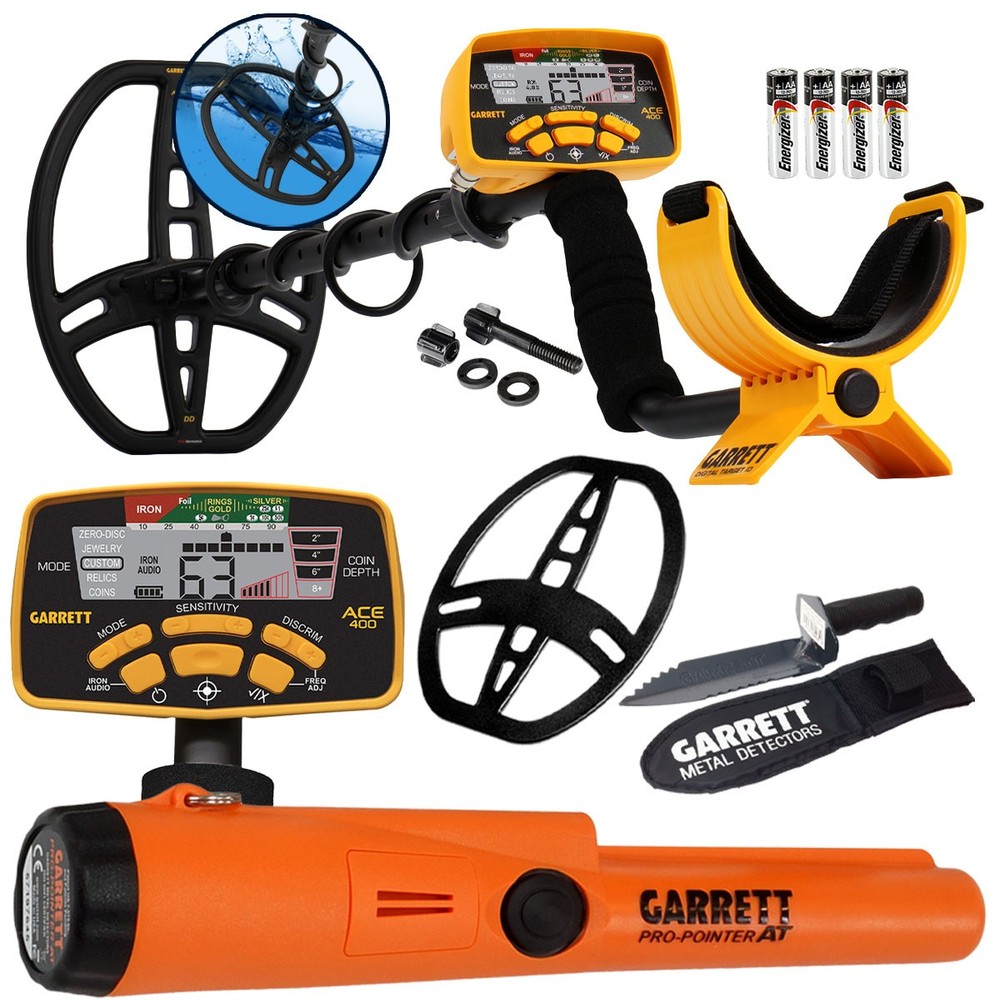 Garrett ACE 400 Metal Detector Pro-Pointer AT Pinpointer & Edge Digger