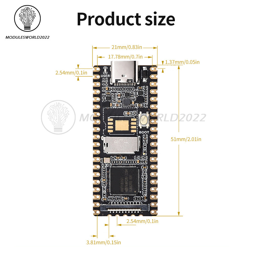 Luckfox Pico RV1103 Linux AI Development Board ARM Cortex-A7 Processor 64MB DDR2