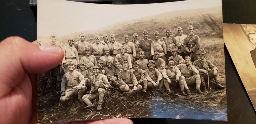 WWII ORIGINAL JAPANESE PHOTO ☆ COMPLETE UNIT ☆SWORD SAMURAI