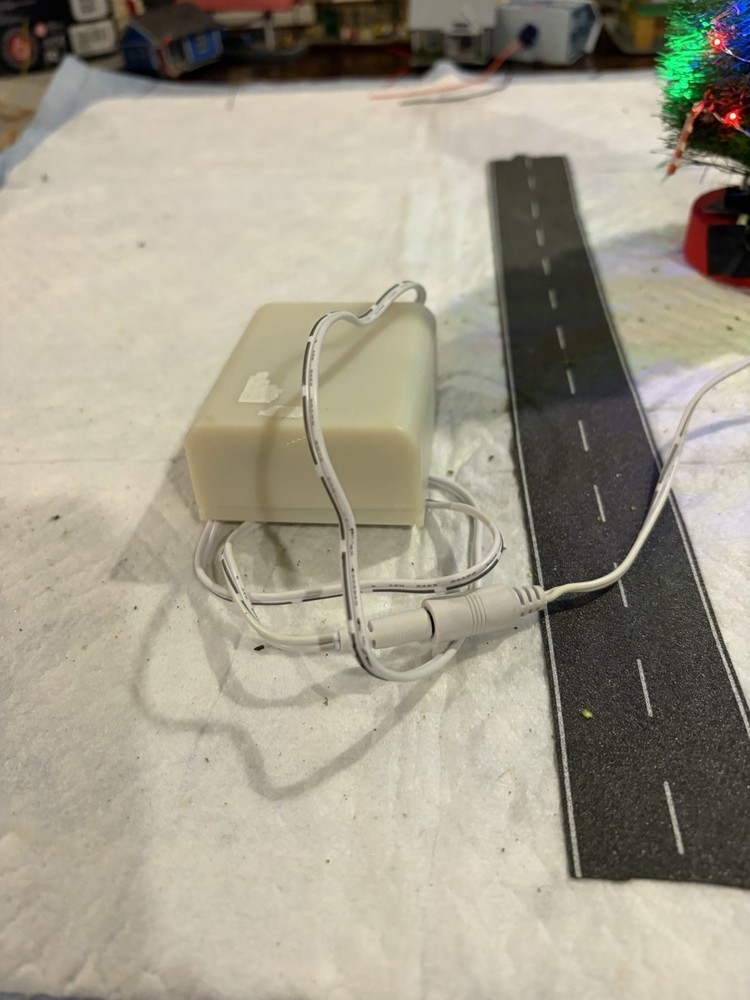 Lighted Christmas Tree with Candy Canes, Ready for Model Railroad Scenery