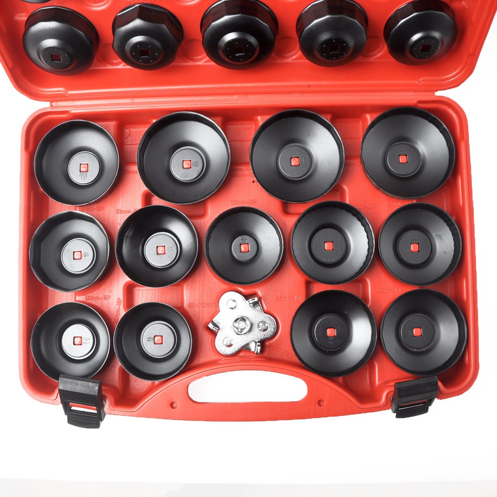 30pcs Oil Filter Wrench Tools Removal Heavy Duty Puller Set Tool Cap Cup Garage