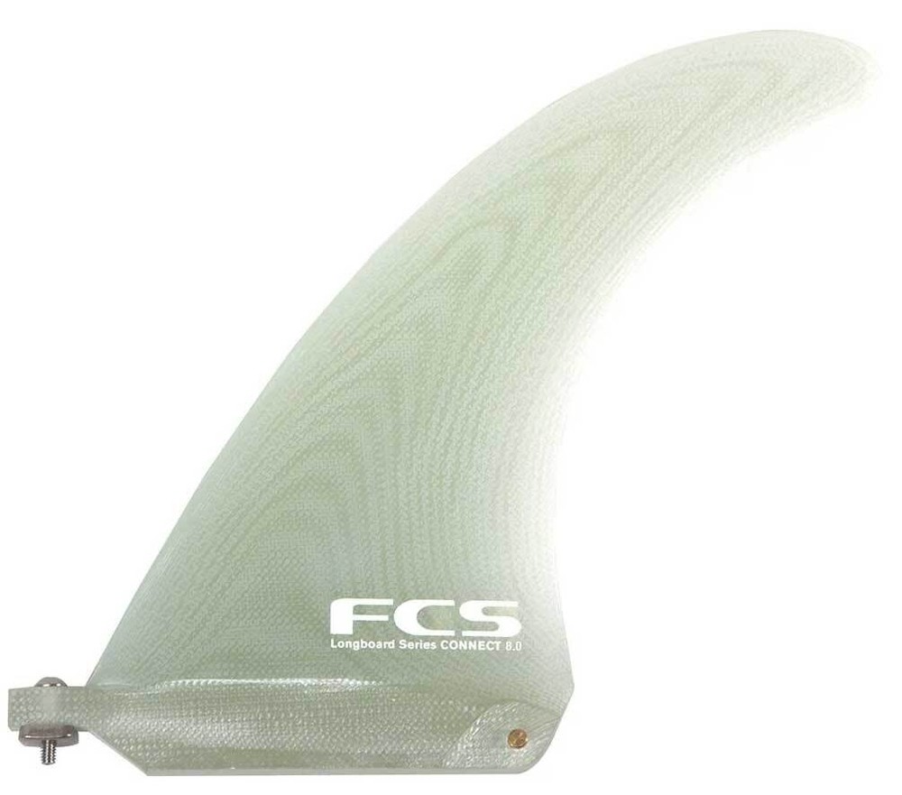 FCS Connect 8" Performance Glass Longboard Fin - Clear - New