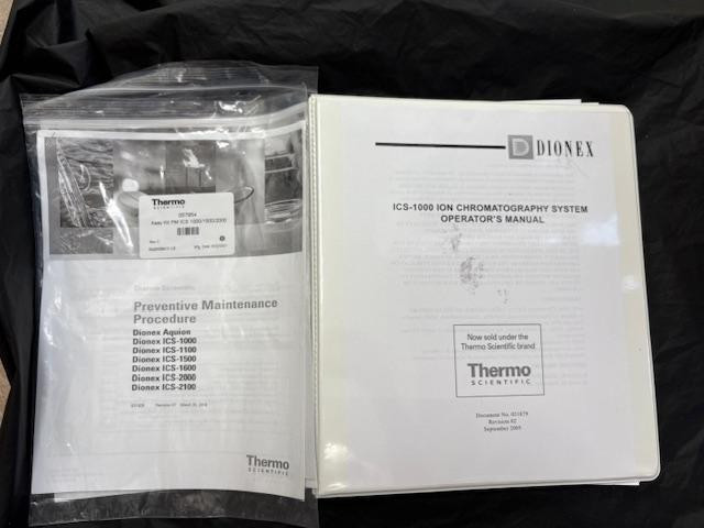 Dionex ICS-1000 IC System Operator's Manual, free shipping