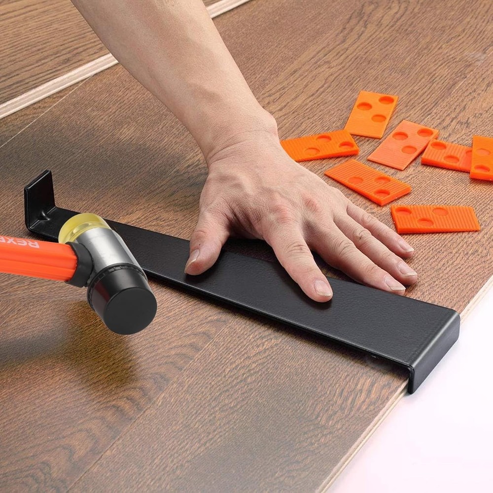 44-Piece Upgraded Laminate Wood Flooring Installation Kit with Solid Tapping ...