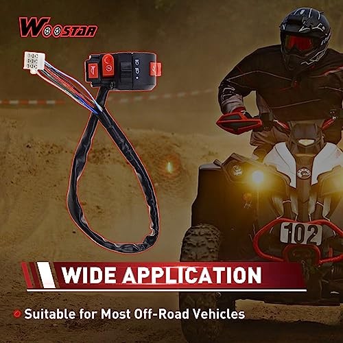 7/8" 22mm Handlebar 4 Function Right Start Switch with Horn Button 4 Functions