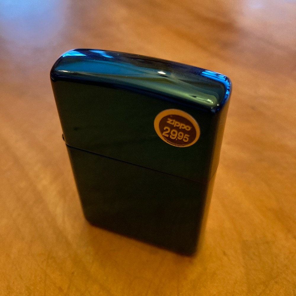 Genuine Zippo Sapphire Blue windproof Lighter CASE ONLY No Insert/Box