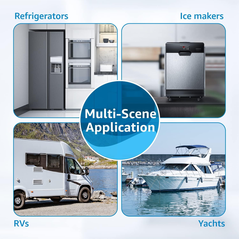 AQUA CREST 5 Years Capacity -Inline Water Filter for Refrigerator with 1/4-Inch