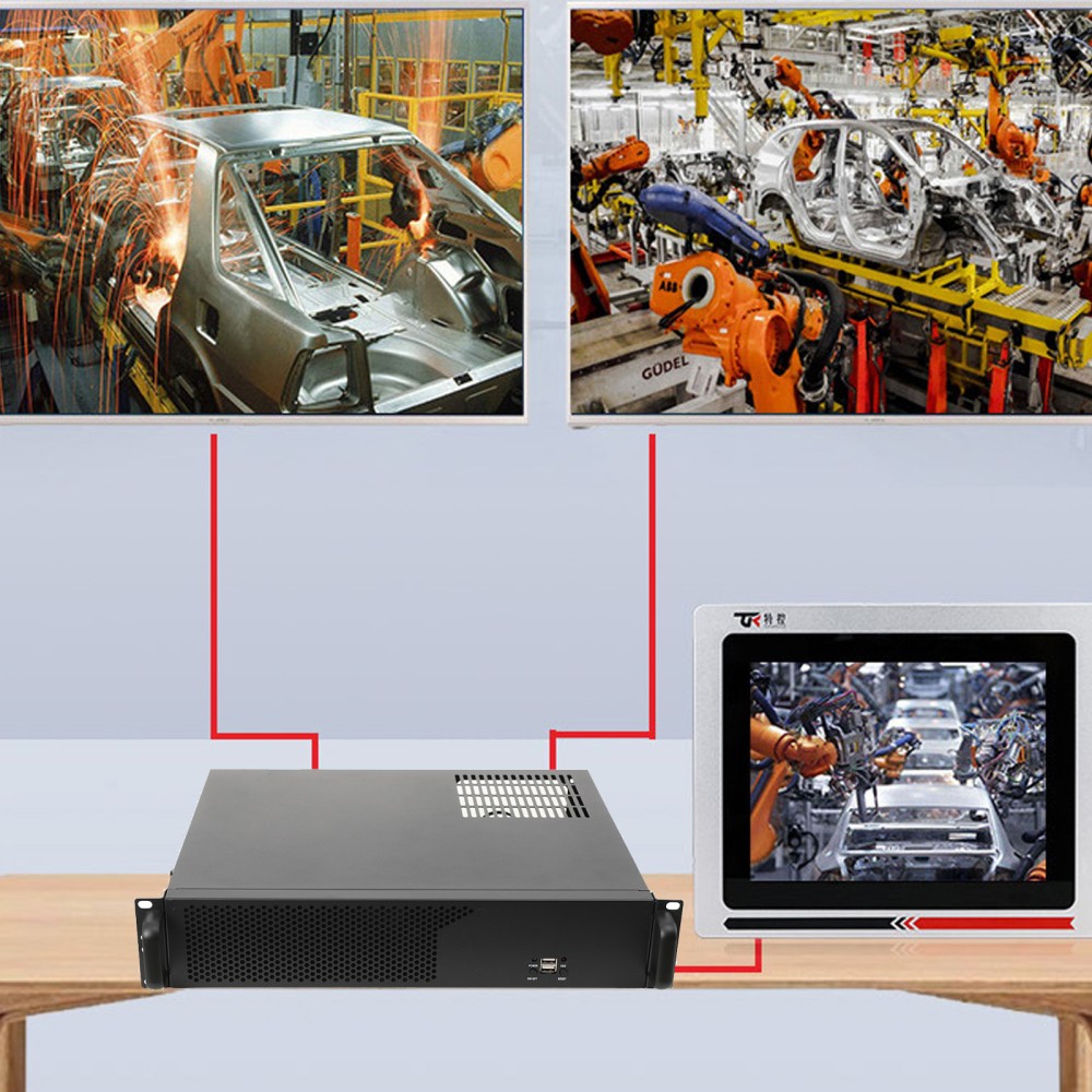 Server Case 2U Server Chassis with 3X3.5 HDDRack Mount PC Case for Network