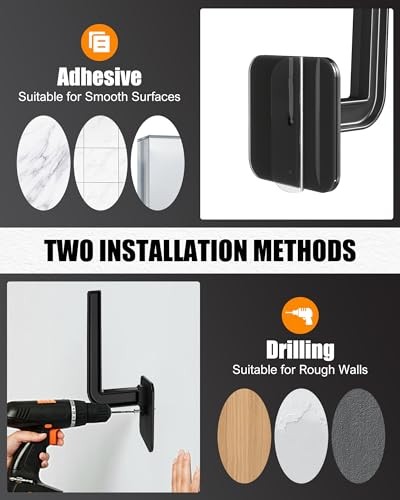 Hat Rack for Hat Storage (4-Pack), Multi-Purpose Hat Organizer, Black 4-pack