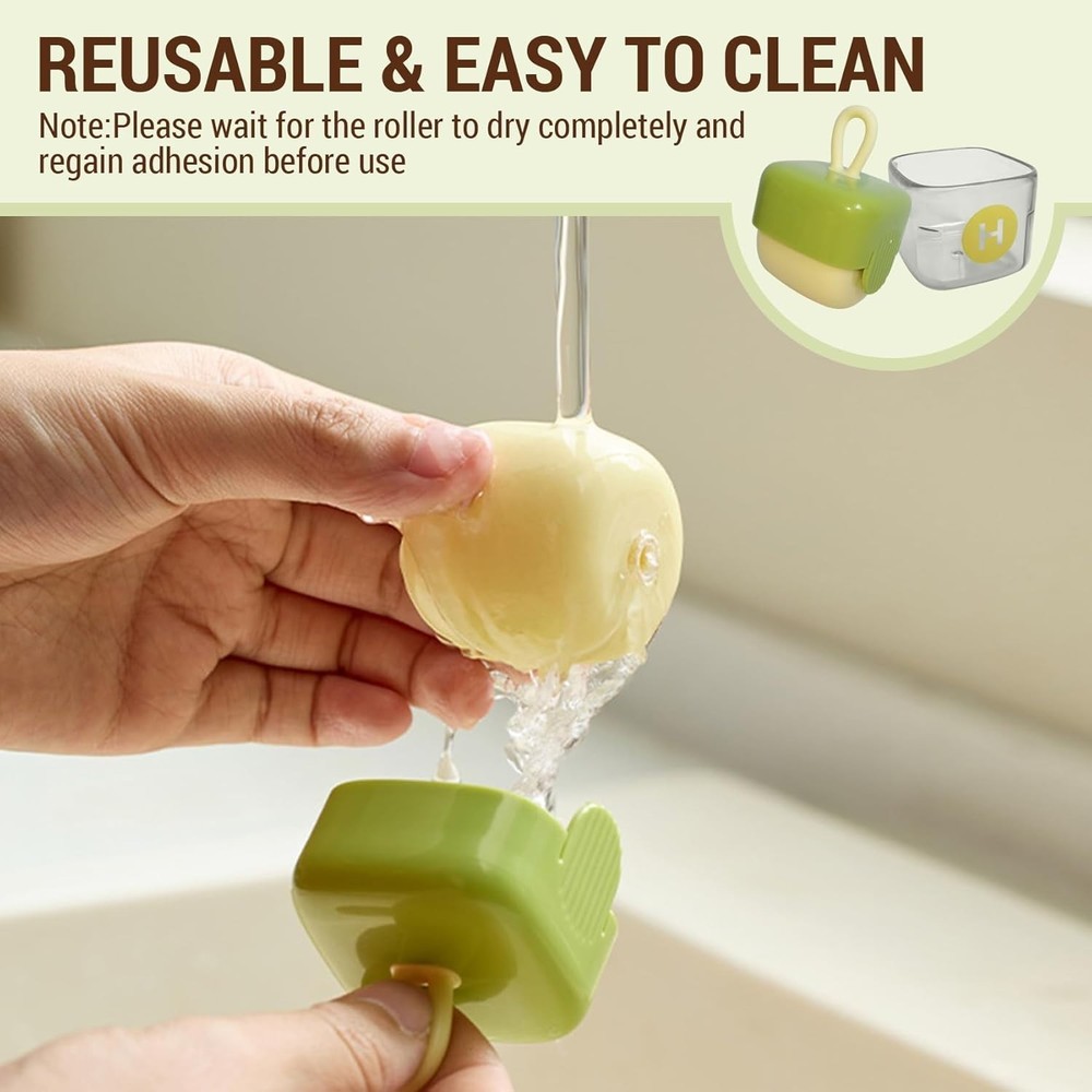 Mini Portable Lint Roller, Reusable Lint Rollers, Washable Sticky Roller for ...