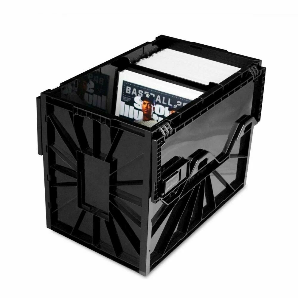 BCW Plastic Black Heavy Duty Acid Free Stackable Magazine / Document Storage Bin