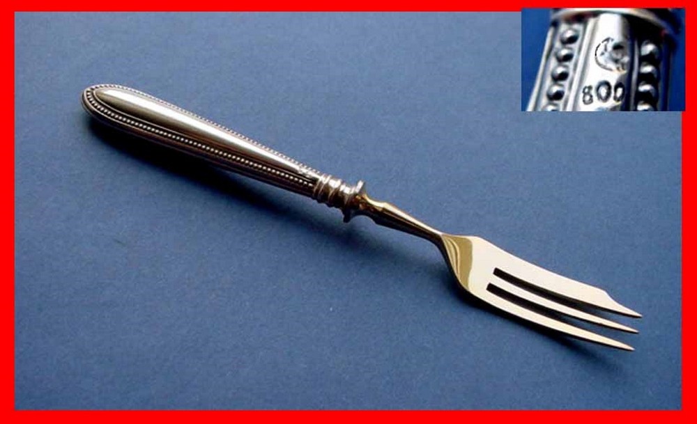 1. Fork/ Cake Fork, 800 Silver, 19th Century C204