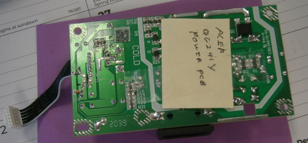 Acer QG241Y Power PCB