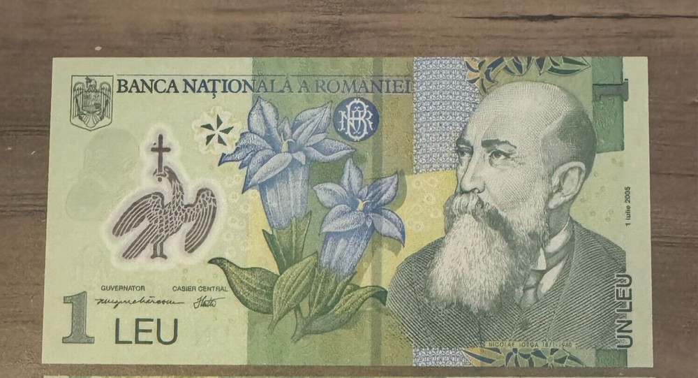 Romania 1 Leu 2009 P-117e UNC Polymer Banknote