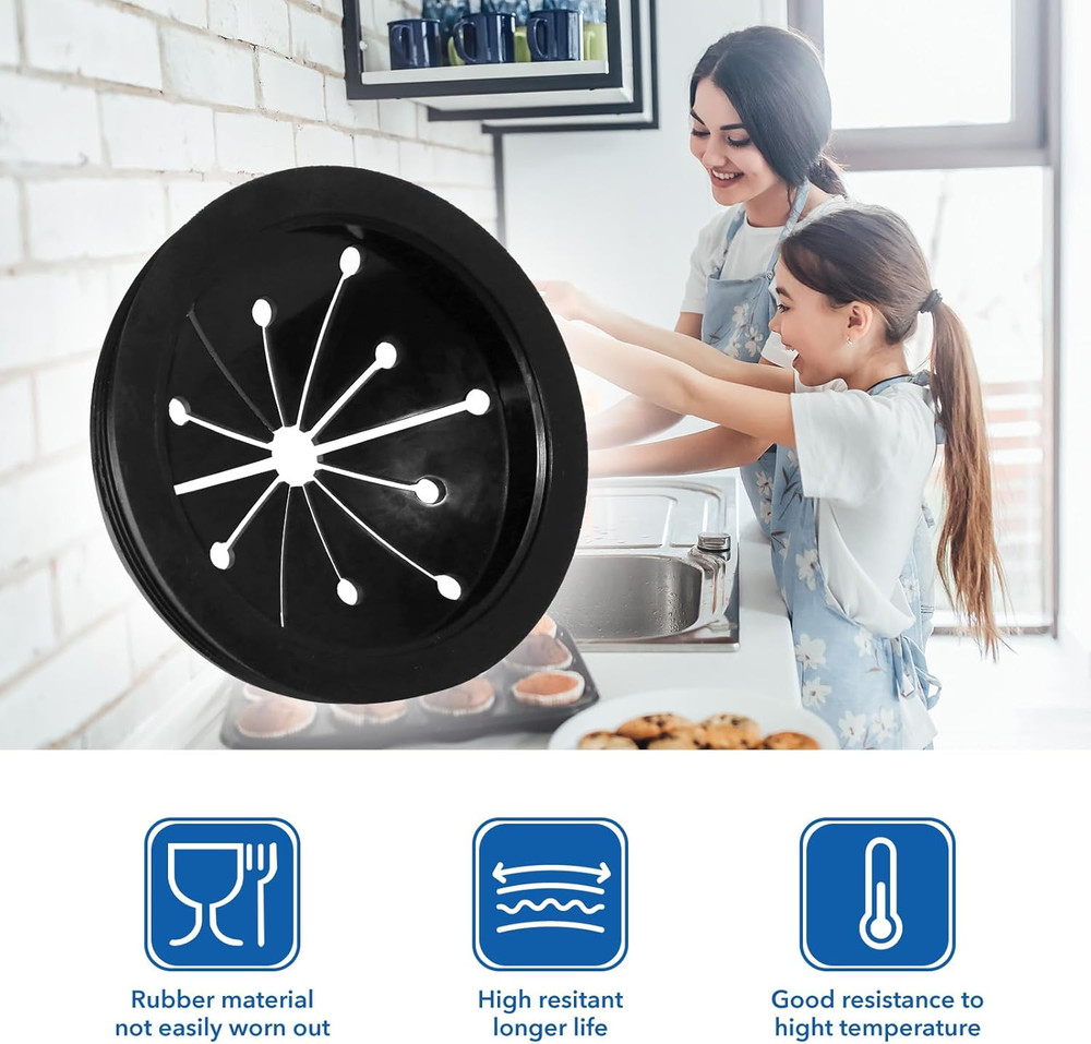 Kitchen Garbage Disposal Rubber Drain Insert,3pcs Garbage Disposal Cover,3 Inch
