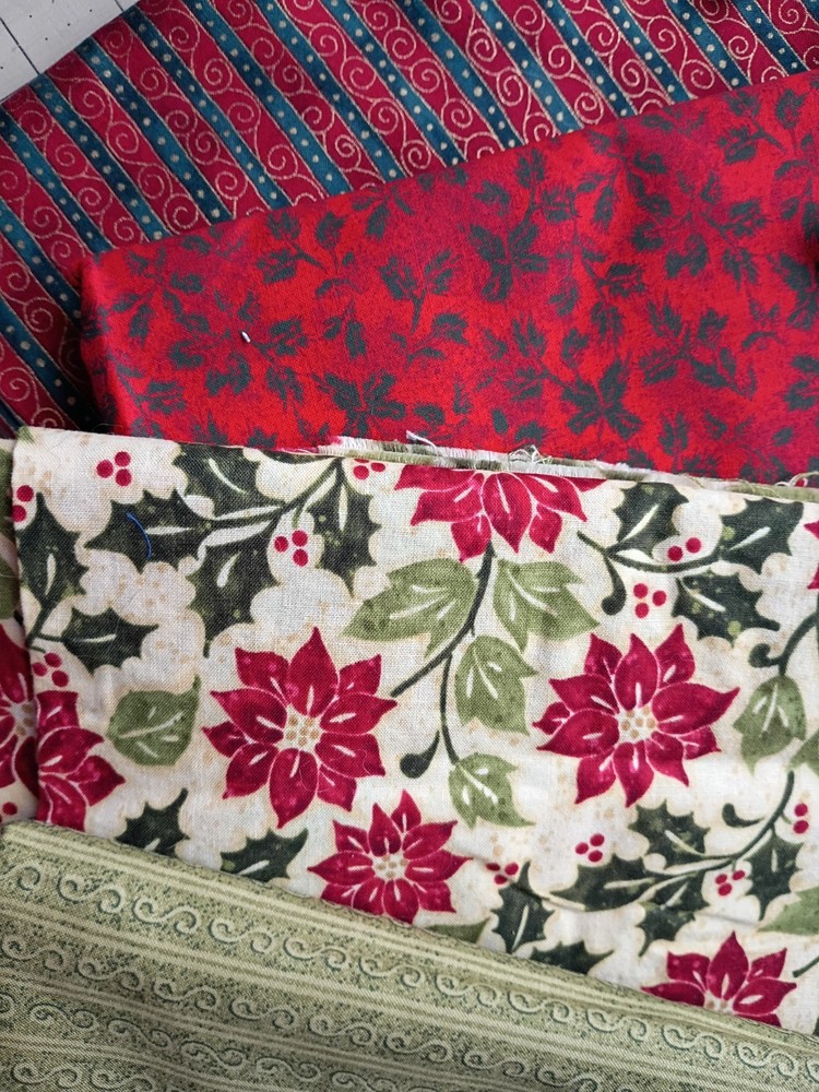 Christmas Print Cotton Fabric Bundle