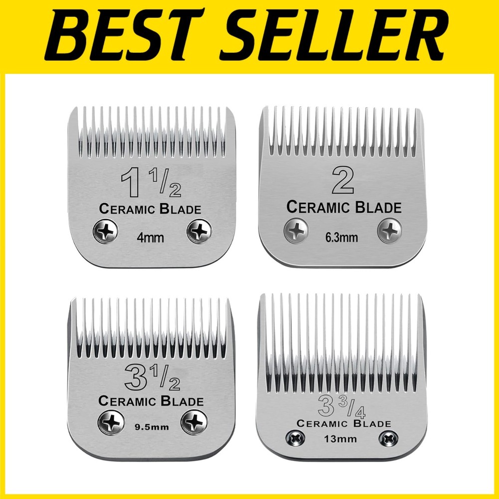 4-Pack Replacement Blades for Andis & Oster Clippers