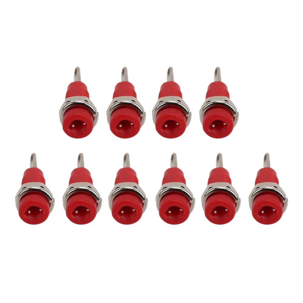 10Pcs 2mm Banana Jack Panel Socket High Transmission For Electronic Instrument