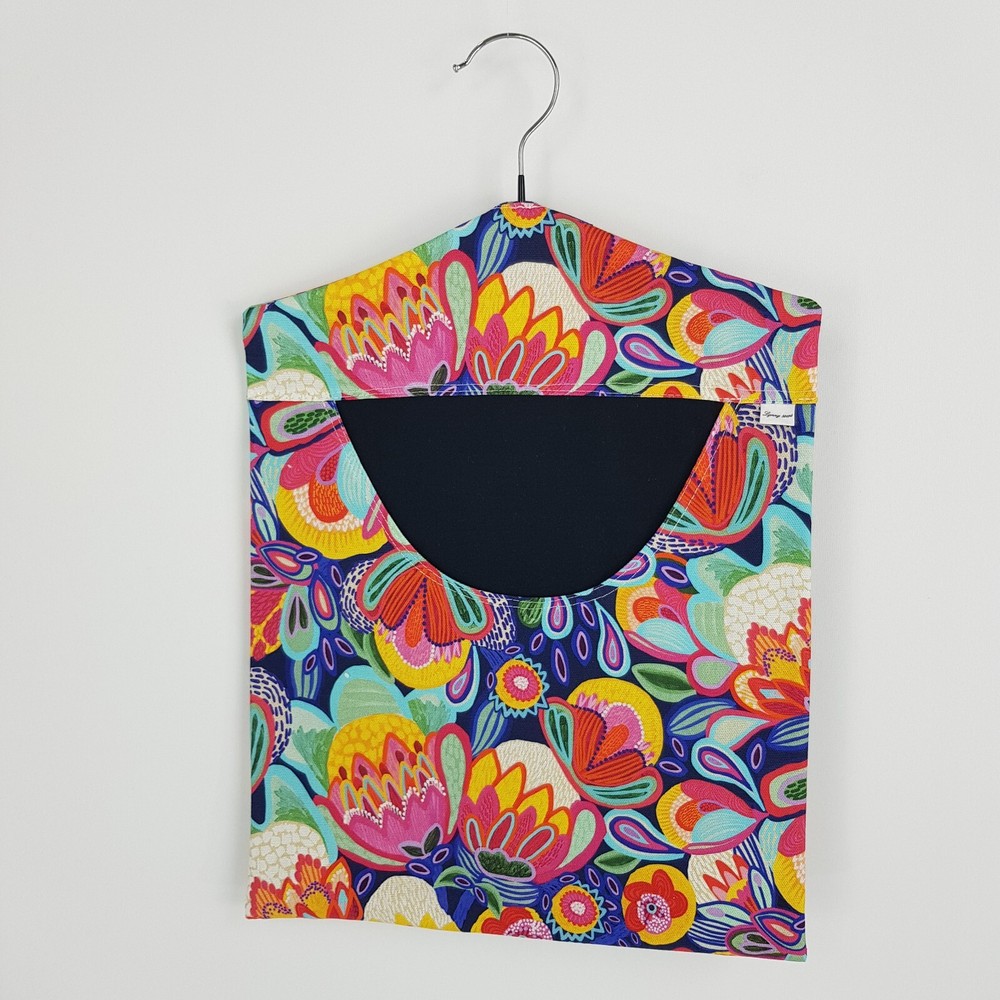 Peg Bag Handmade Bright Floral Multi-Colour Lined Laundry Clothes Peg Holder