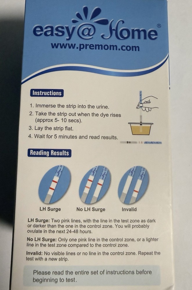 Easy@Home Ovulation Test Strips 25 Tests LH Fertility Predictor
