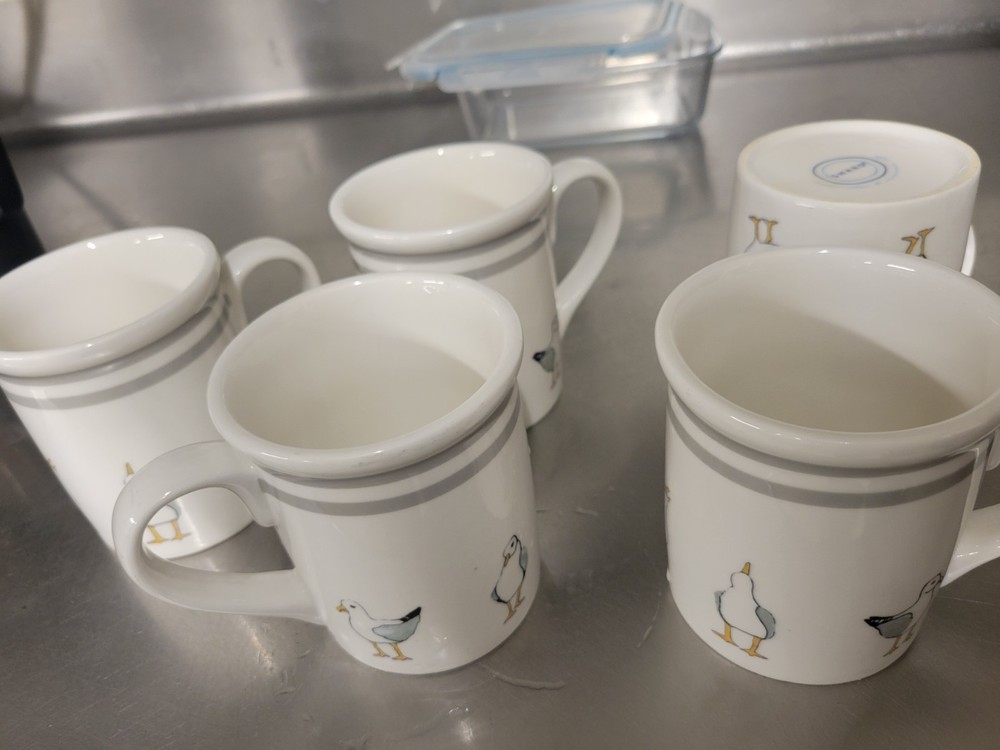 Set of 5 shard coffee mugs