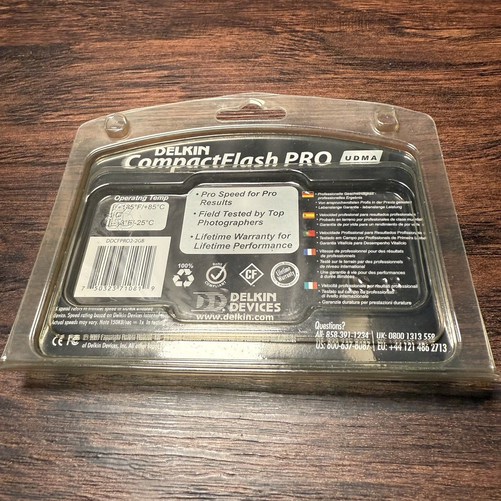 Delkin 2GB Compact Flash Pro UDMA NOS