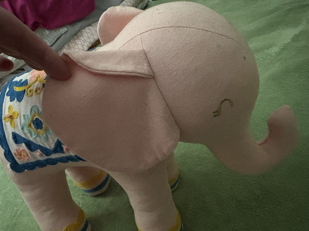 Handmade Pin Cushion Patchwork Elephant Unique & Vintage Medium/ Larger Size