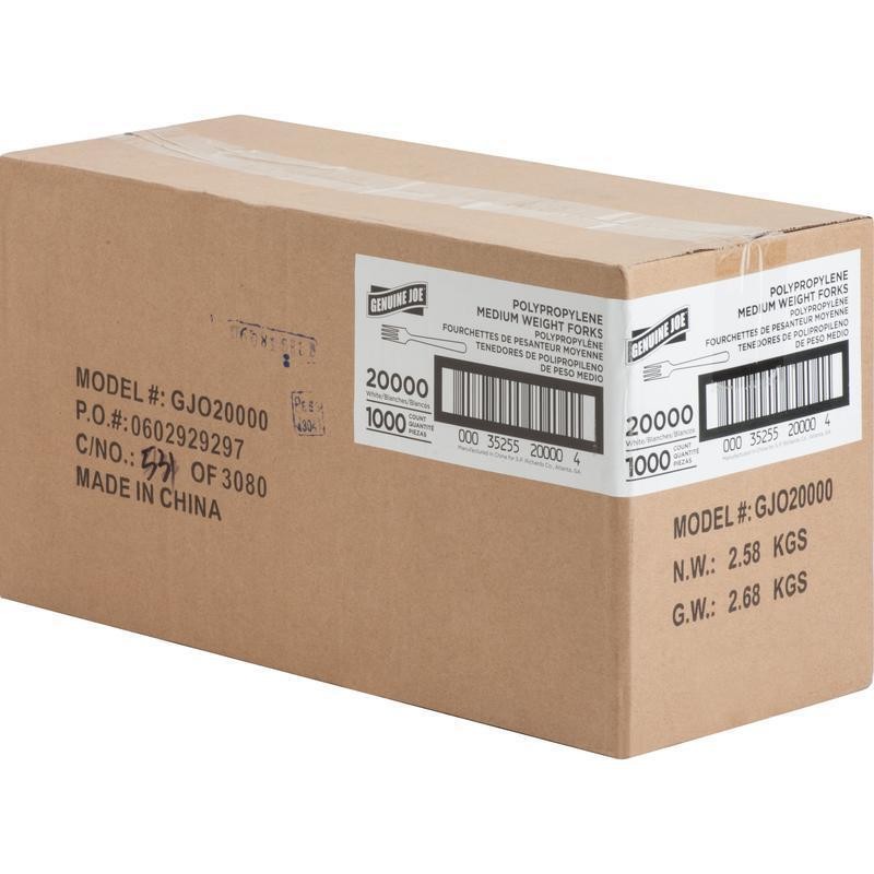Medium Weight Plastic Forks 1000 Count Disposable Tableware Heavy Duty Cutlery