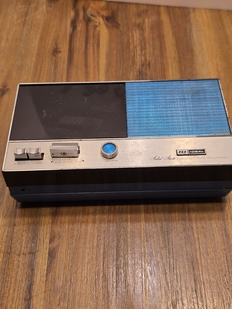 Vintage IDEAL Solid State Cassette Recorder Retro 60s/70s Tape Player Untested