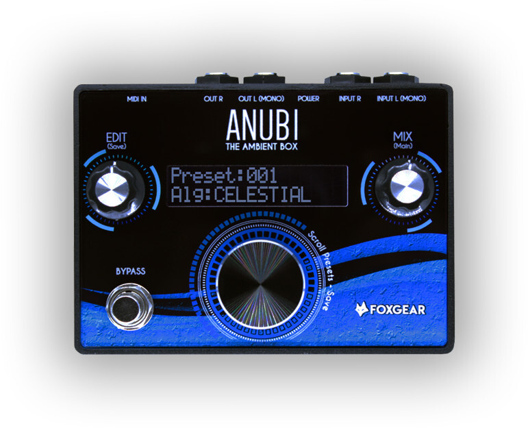 Foxgear ANUBI Ambient Box Reverb/Delay Effects Pedal