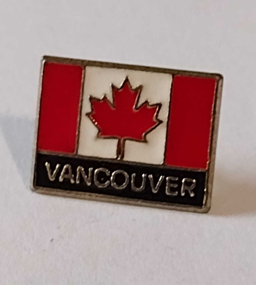 VANCOUVER Red Canada Maple Leaf Flag Small Tack Pin