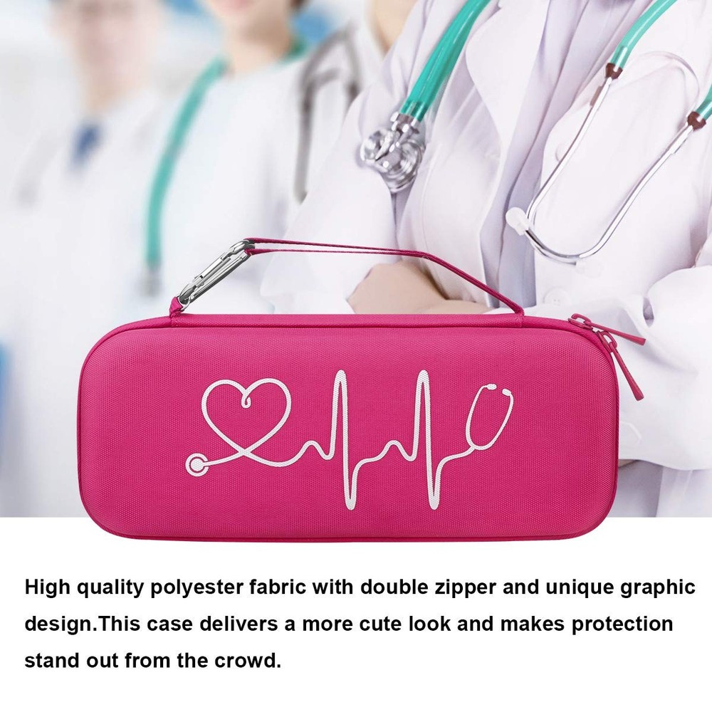 BOVKE Hard Case for Littmann Classic III Stethoscope Raspberry