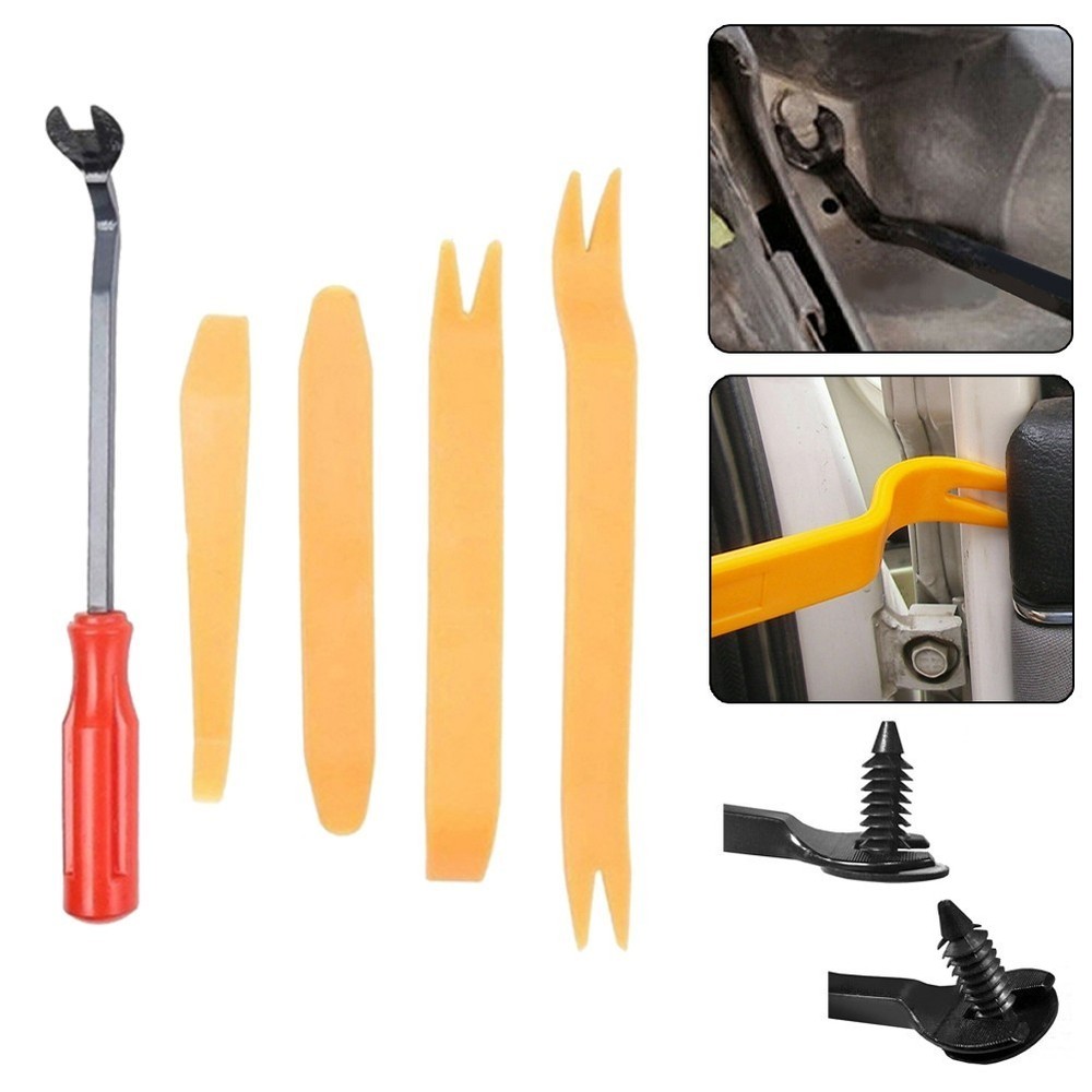 5 PCS Auto Interior Trim Removal Tools Door Panel Fastener Dashboard Kit