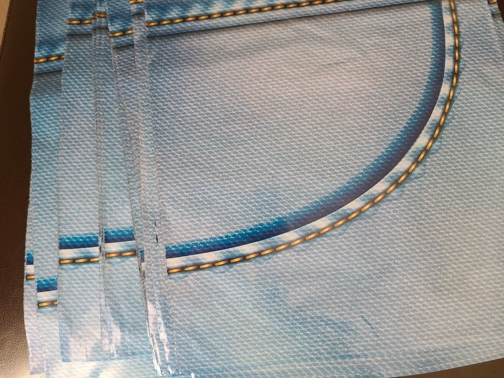 Blue Denim Designer Poly Mailer Bags for Packaging - 10 pieces