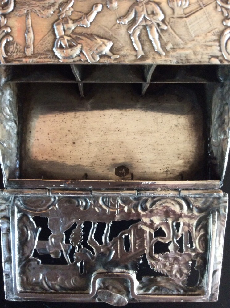 Antique Miniature Dutch Silver Desk