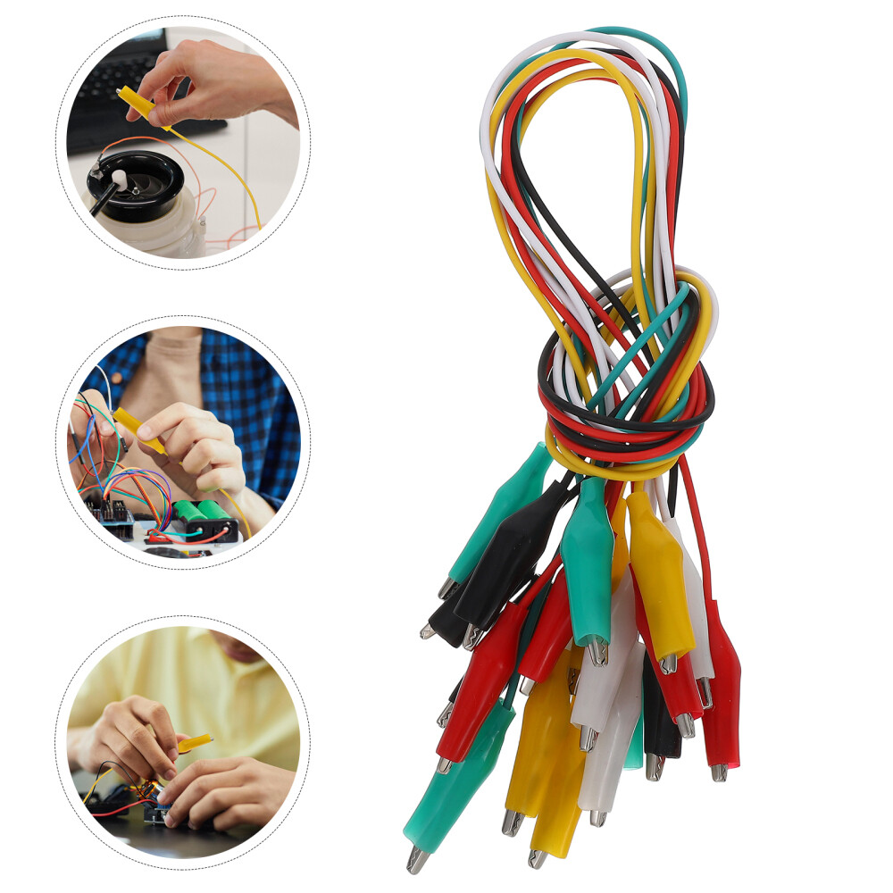 10pcs Electrical Testing Electrical Clips with Insulators Circuit Testing Leads