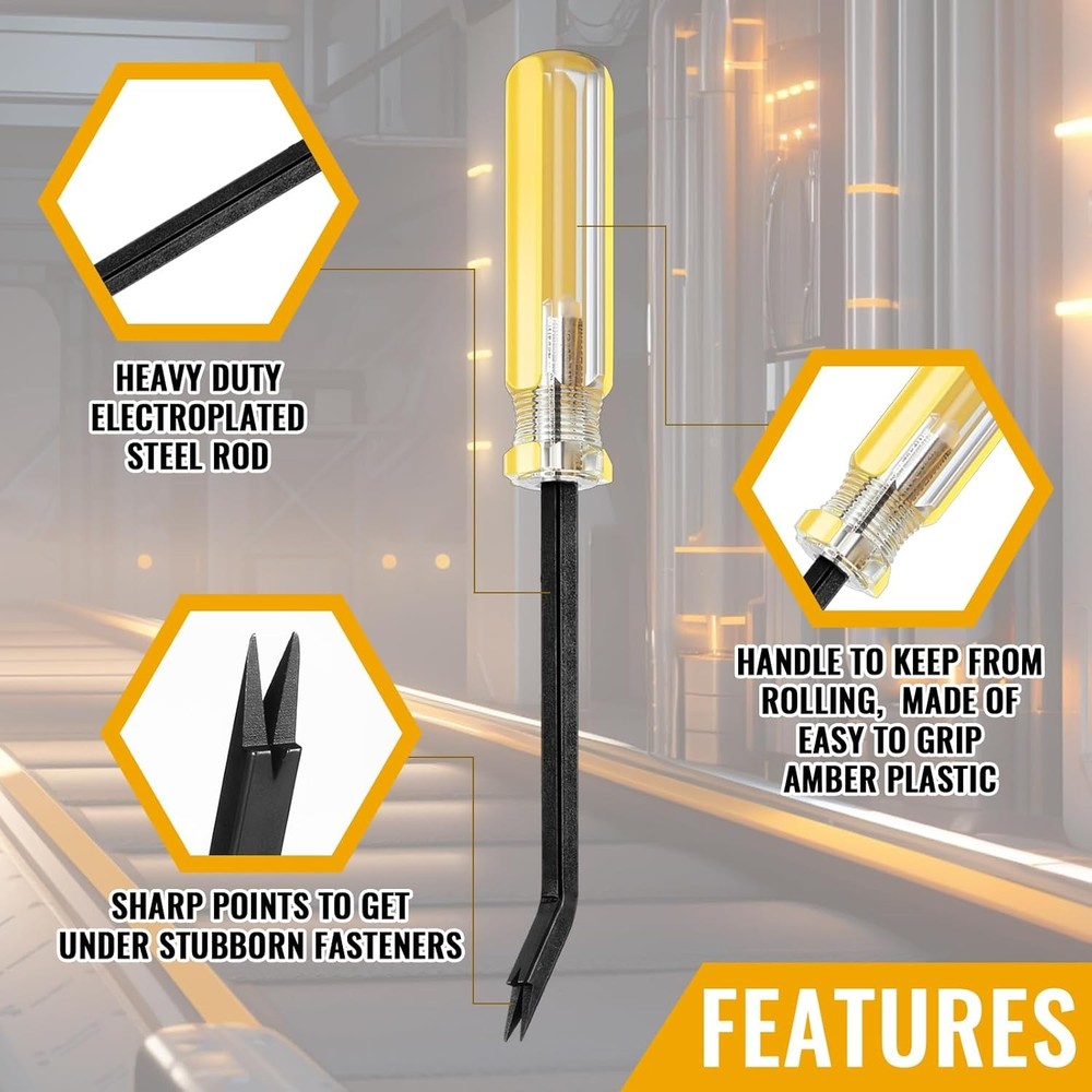 Blulu Staple Remover Puller Upholstery Tool Lifter, yellow