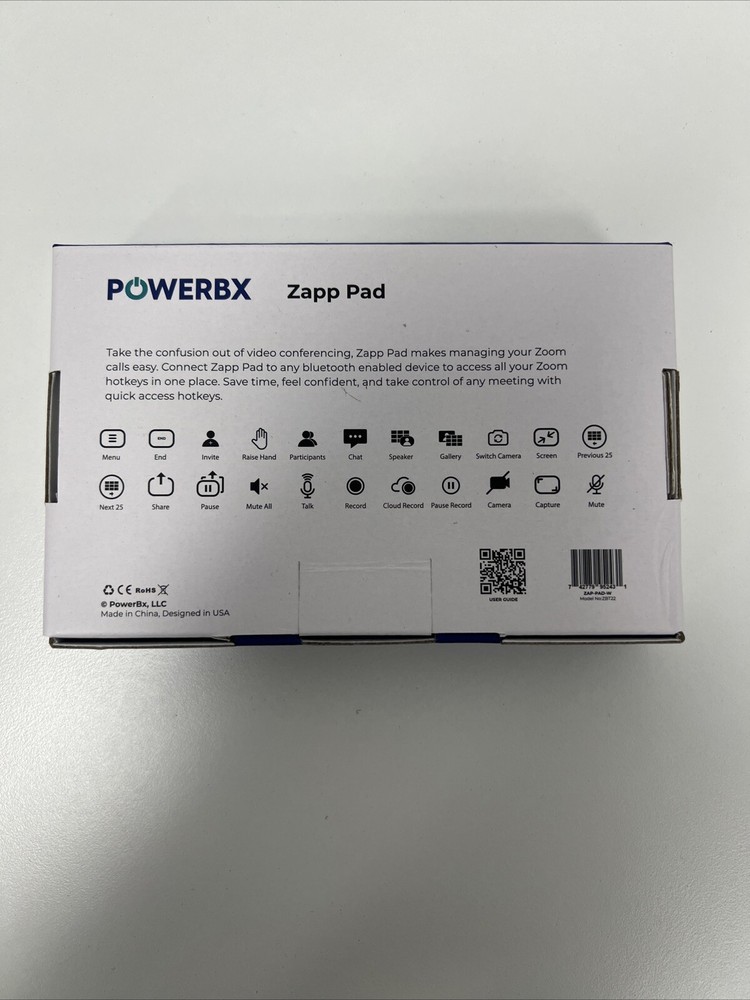 Zapp Pad - Hotkey Pad for Microsoft Teems Video Conferencing