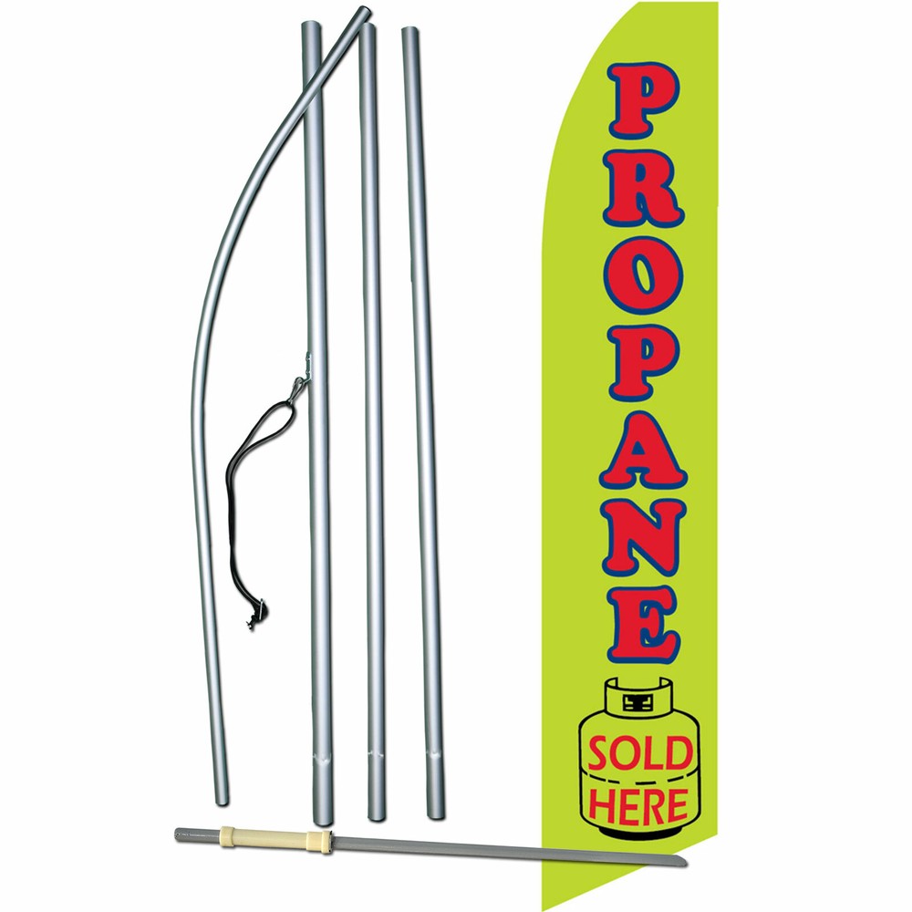 Propane Sold Here Flag Flutter Feather Banner Swooper Bundle Kit