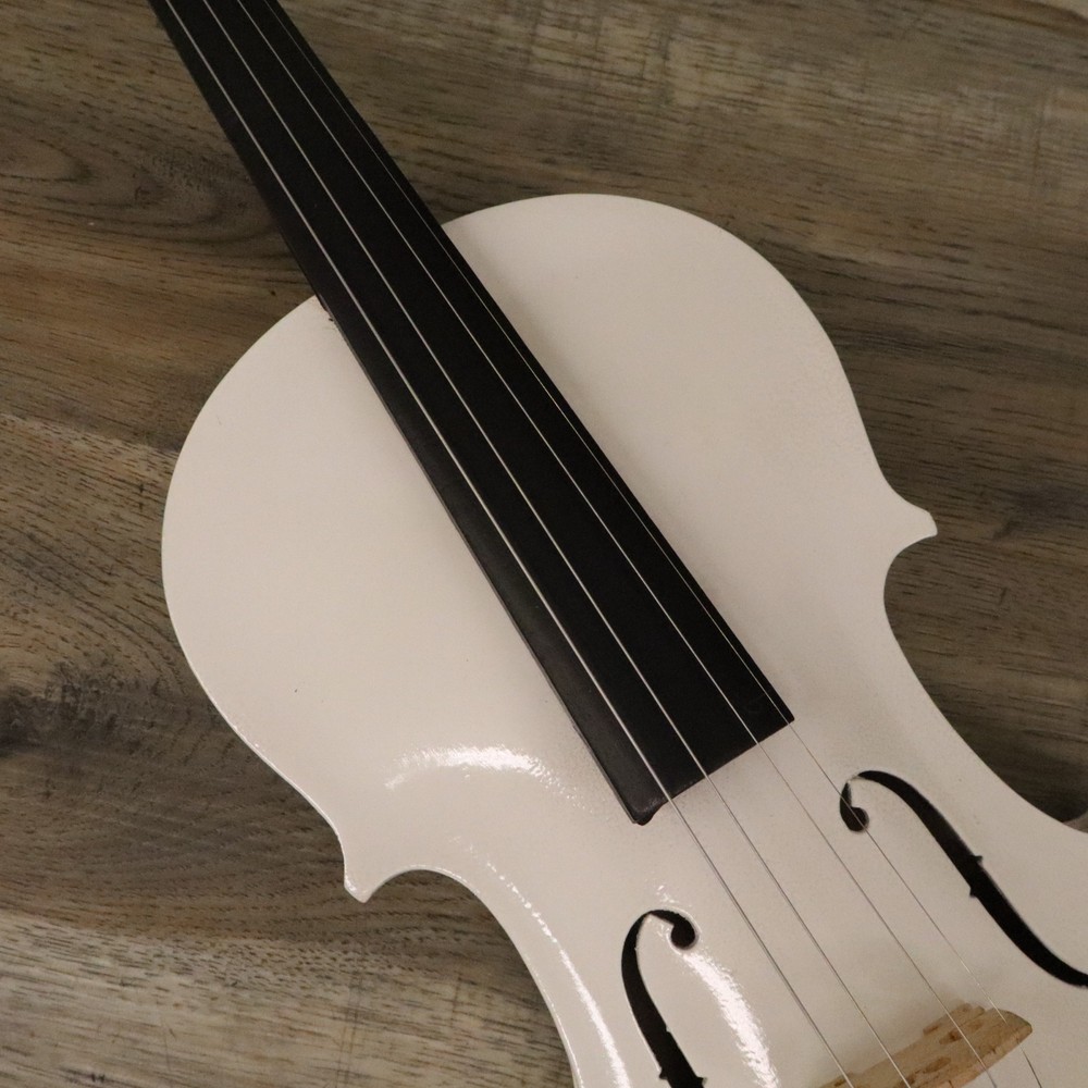 White Solid Wood Violin Package 4/4 Full Size w/ Case & Bow
