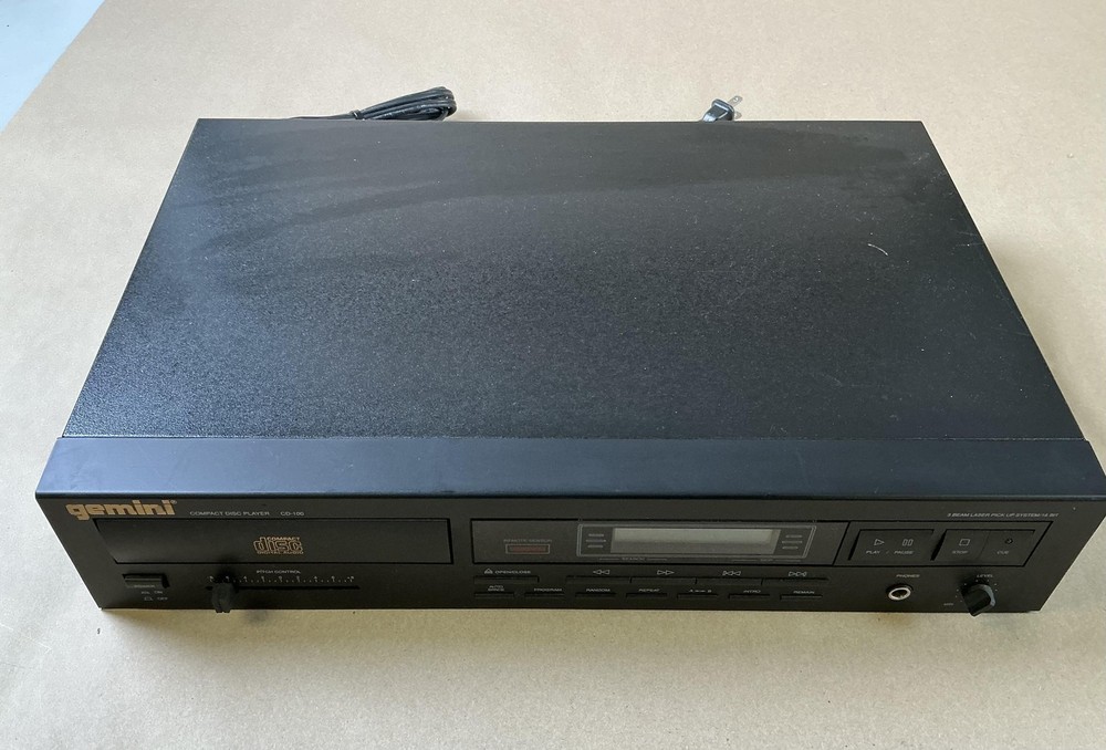 Gemini CD-100 Compact Disc Player Single CD DJ Pitch Control Stereo Black