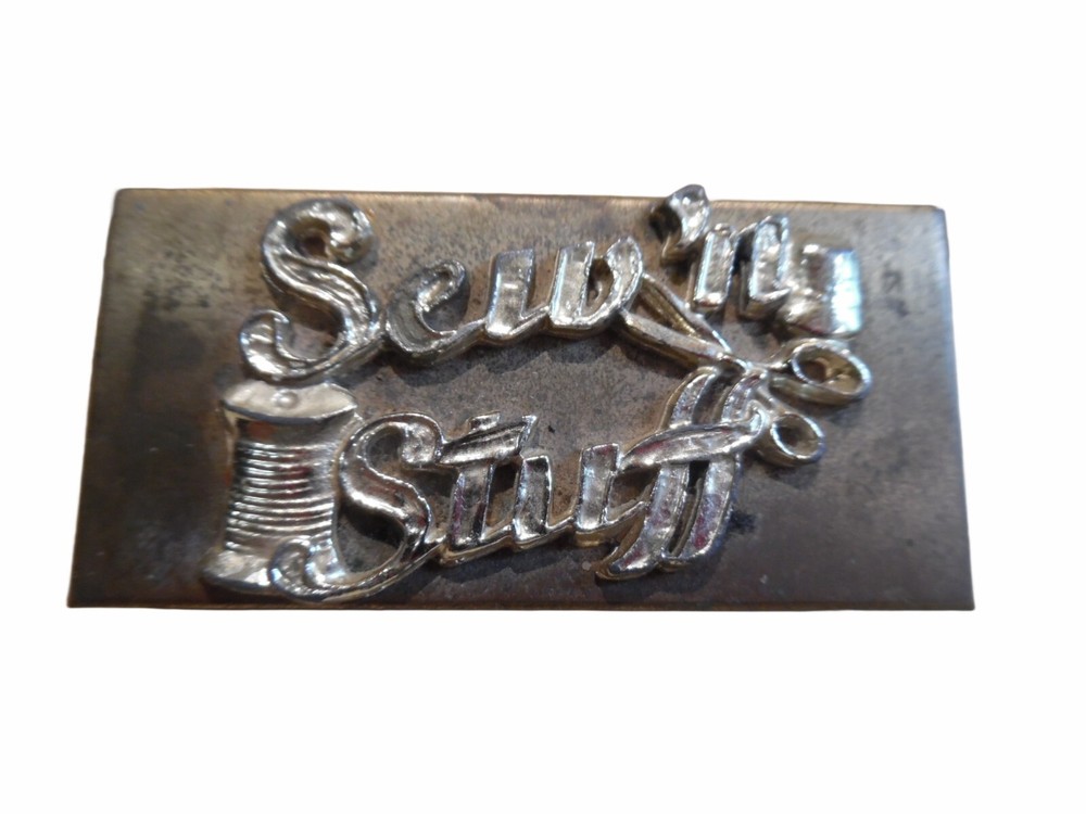 Old Mini Sewing Box Metal With Items